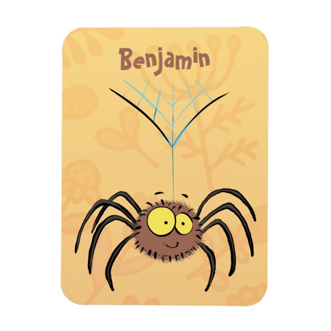 Íman Cartografia engraçada e fofa da aranha (Vertical)