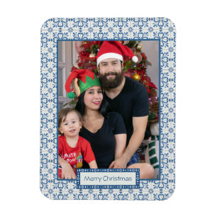 Íman Cartolina de Natal e pétalas de flores