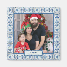 Íman Cartolina de Natal e pétalas de flores