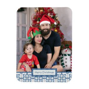 Íman Cartolina de Natal e pétalas de flores