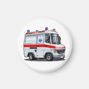 Íman Cartoon Ambulance Car