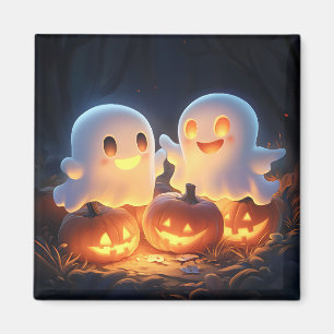 Íman Cartoon Bonito de Halloween Fantasmas Brilhantes