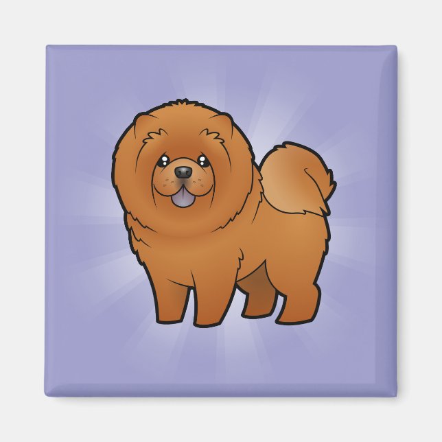 Íman Cartoon Chow Chow (Frente)
