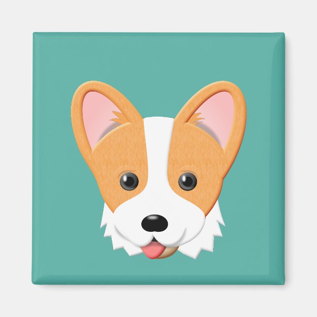 Íman Cartoon Corgi (Frente)