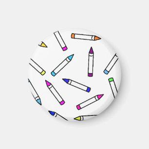 Íman Cartoon Crayon Pattern