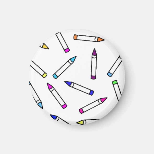 Íman Cartoon Crayon Pattern (Frente)