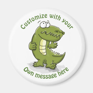 Íman Cartoon Crocodilo de Dança Personalizada