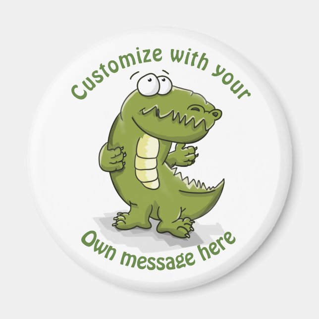 Íman Cartoon Crocodilo de Dança Personalizada (Frente)
