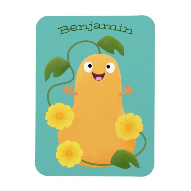 Íman Cartoon de abóbora de abóbora-de-bico-branca (Vertical)