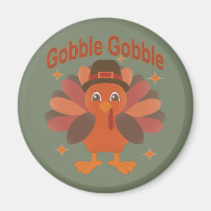 Íman Cartoon de Ação de Graças da Turquia - "Gobble Gob