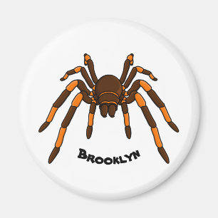 Íman Cartoon de aranha-do-marrom e-laranja-acastanhado