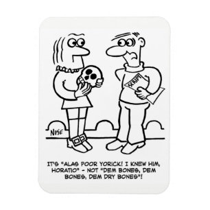 Íman Cartoon de Ator Jogando Hamlet com Produtor