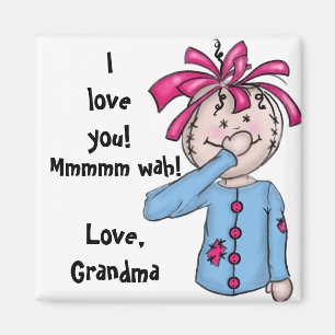 Íman Cartoon de boneca Folk Personalizada