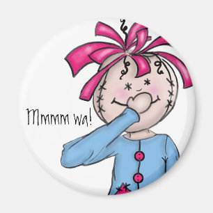 Íman Cartoon de boneca Folk Personalizada
