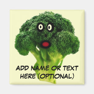 Íman Cartoon de brócolis personalizado