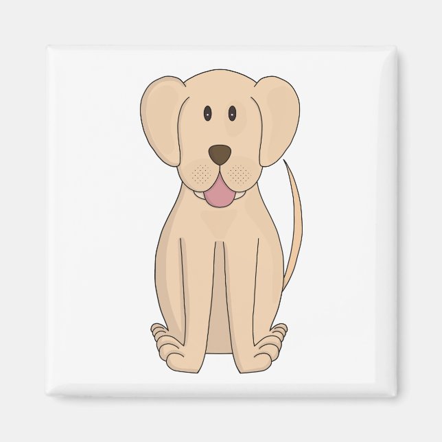 Íman Cartoon de Cães Incrível Labrador Retriever (Frente)