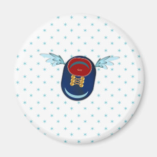 Íman Cartoon de calçado de asa branca