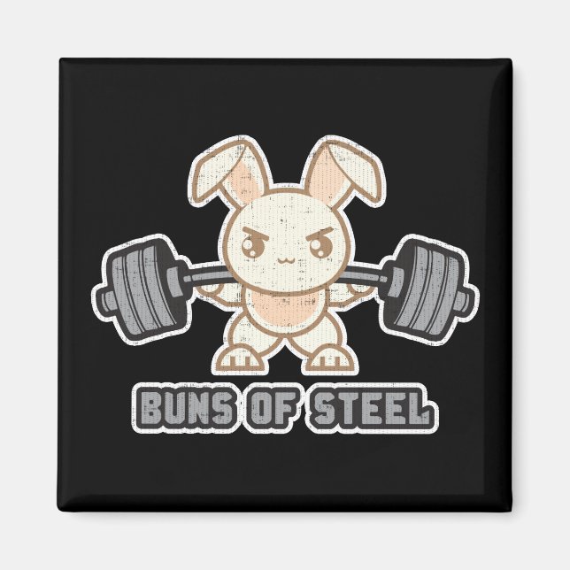Íman Cartoon De Coelhinho Da Workout - Pedras De Aço, A (Frente)