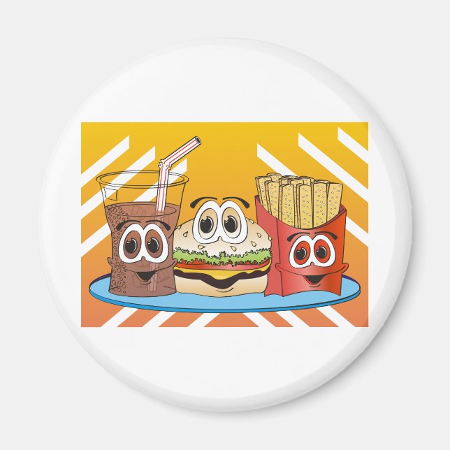 Íman Cartoon de Comida rápido (Frente)
