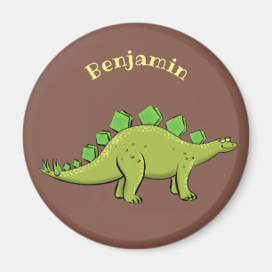 Íman Cartoon de dinossauro de stegossauro engraçado
