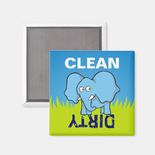 Íman Cartoon de elefante azul