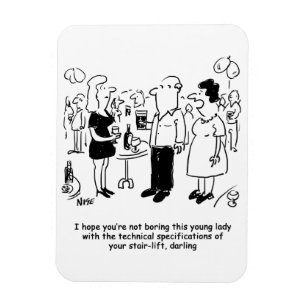 Íman Cartoon de especificações de empilhamento.