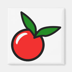 Íman Cartoon de Fruta Vermelha da Apple Cherry