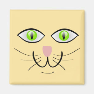 Íman Cartoon de Gato Rosto Engraçado-29034