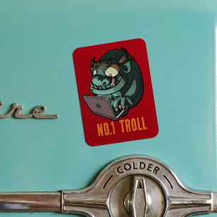 Íman Cartoon de Laptop do Troll da Internet Excêntrico 