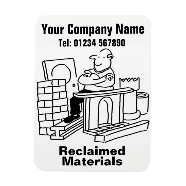 Íman Cartoon de Materiais Reaproveitados. Promoção de N (Vertical)