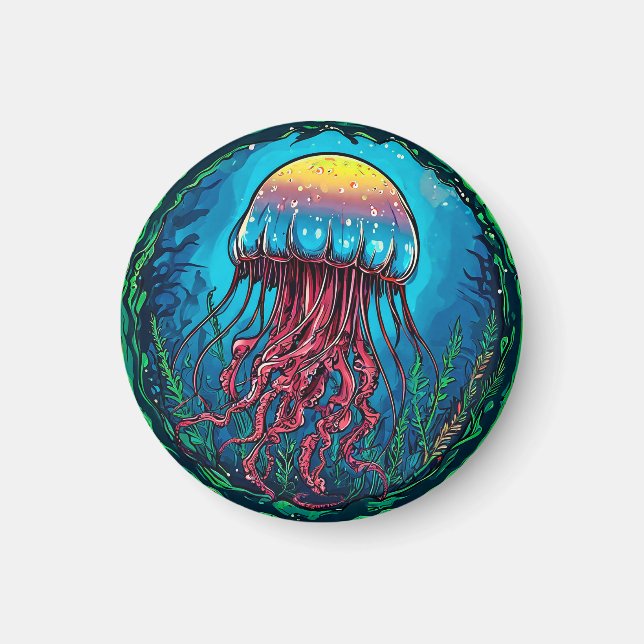 Íman Cartoon de medusa (Frente)