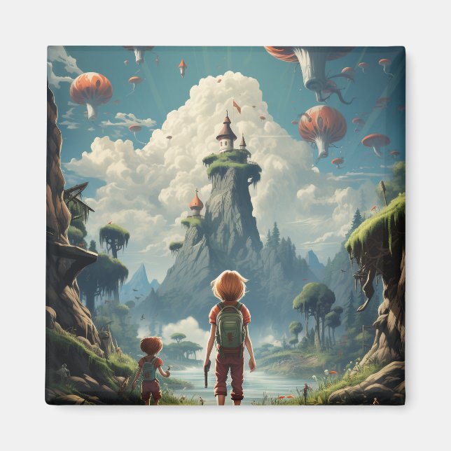 Íman Cartoon de monstro clássico (Frente)