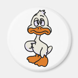 Íman Cartoon de pato culpado escolher cor de fundo