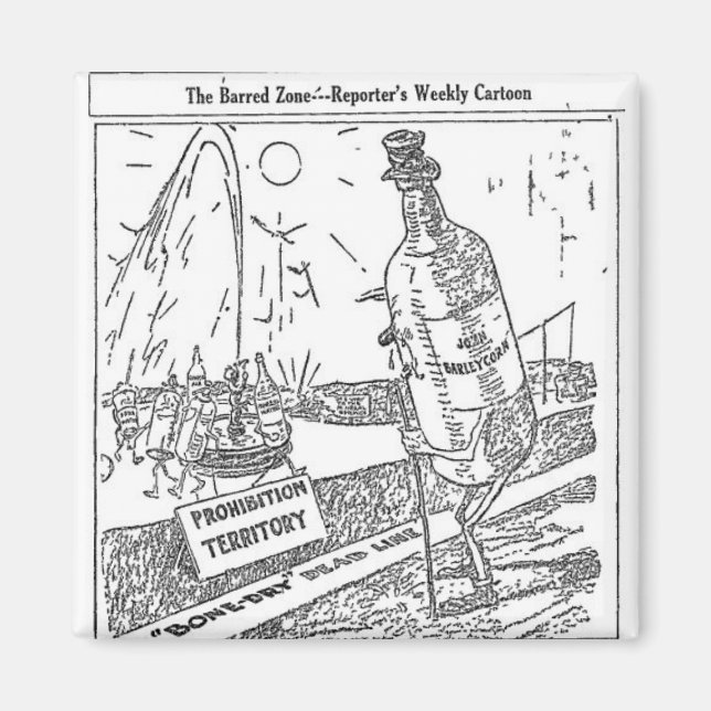 Íman Cartoon de Proibição de 1917 (Frente)