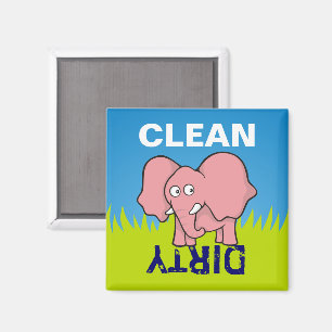 Íman Cartoon elefante rosa