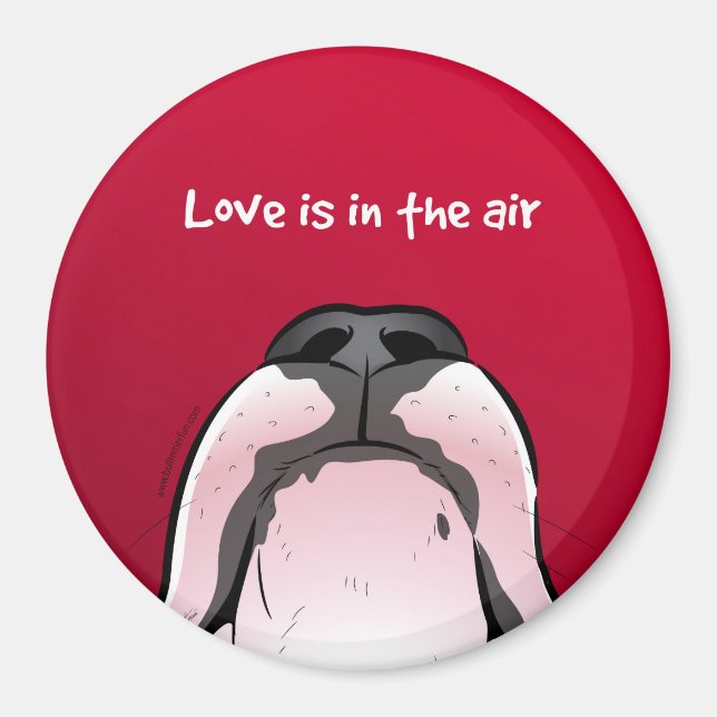 Íman Cartoon engraçado Bull Terrier Imã de geladeira (Frente)