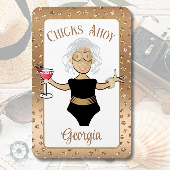 Íman Cartoon Engraçado Dizendo Marrom Madura Porta Crui (Criador carregado)