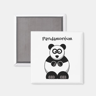 Íman Cartoon Engraçado Pandamónio Panda, Um Belo Estres
