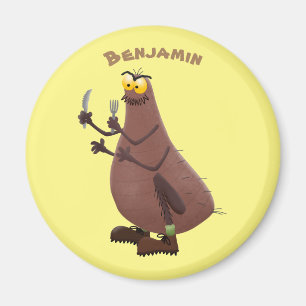 Íman Cartoon feio e faminto