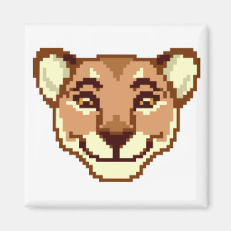 Íman Cartoon feliz Lioness emoticon Magnet
