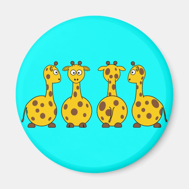 Íman Cartoon Girafas Magnet (Frente)