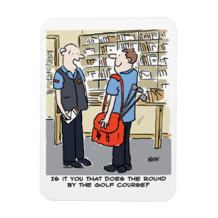 Íman Cartoon Golfer Postman ama Golf