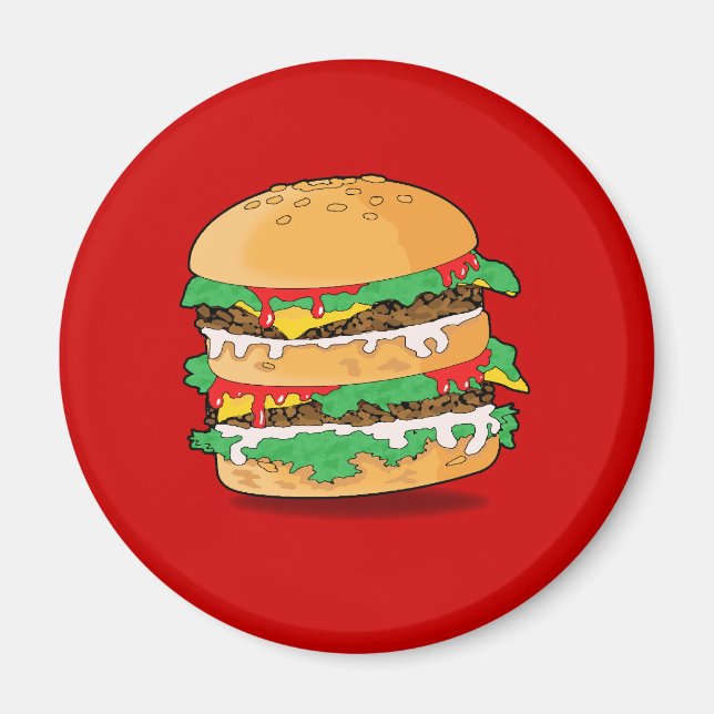 Íman Cartoon Hamburger Magnet (Frente)