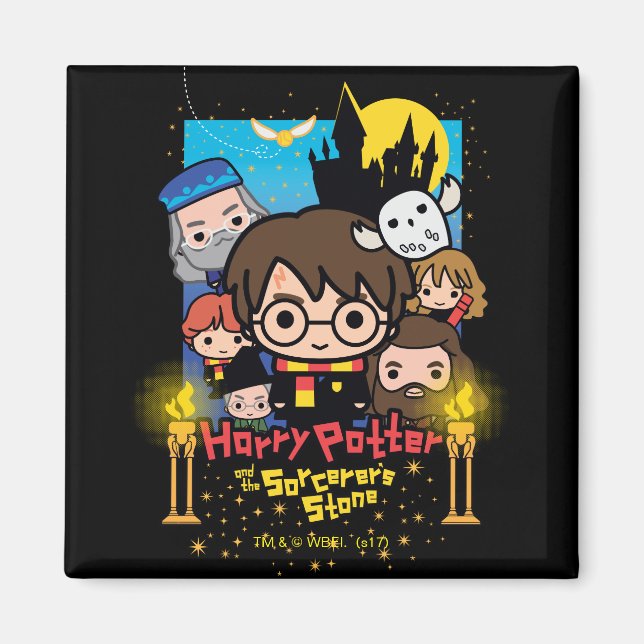 Íman Cartoon Harry Potter e a Pedra do Feiticeiro (Frente)