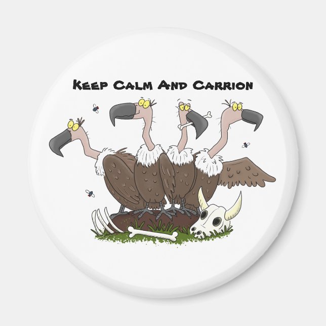 Íman Cartoon humorístico para abutres engraçados (Frente)