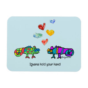 Íman Cartoon Iguanas Engraçado