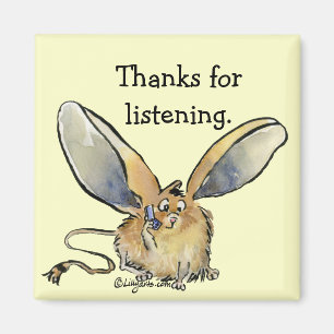 Íman Cartoon Jerboa, obrigado, tenente
