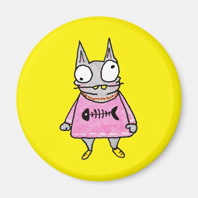 Íman Cartoon Kitten (Frente)