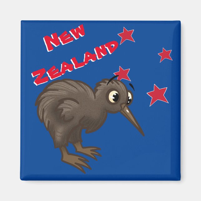 Íman Cartoon Kiwi Bird (Frente)