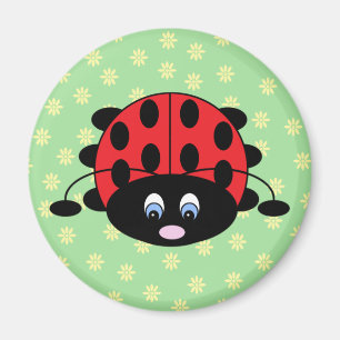 Íman Cartoon Ladybug com o Magnet Flores